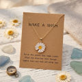 Korean Fashion Flower Pendant Choker Necklace for Women & Girls – Trendy White & Yellow Design. 