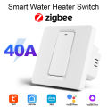Tuya Smart Water Heater Switch/ Voice Control/Zigbee Compatible with Alexa/ Home Touch Screen Timing 40A. 