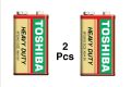 2Pcs 9V Battery Toshiba Heavy Duty- 9 volt Battery For Toys & DIY Projects. 