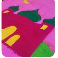 Customised Embroidered Kids Jainamaz Kids Prayer Rug Kids Prayer Mat. 