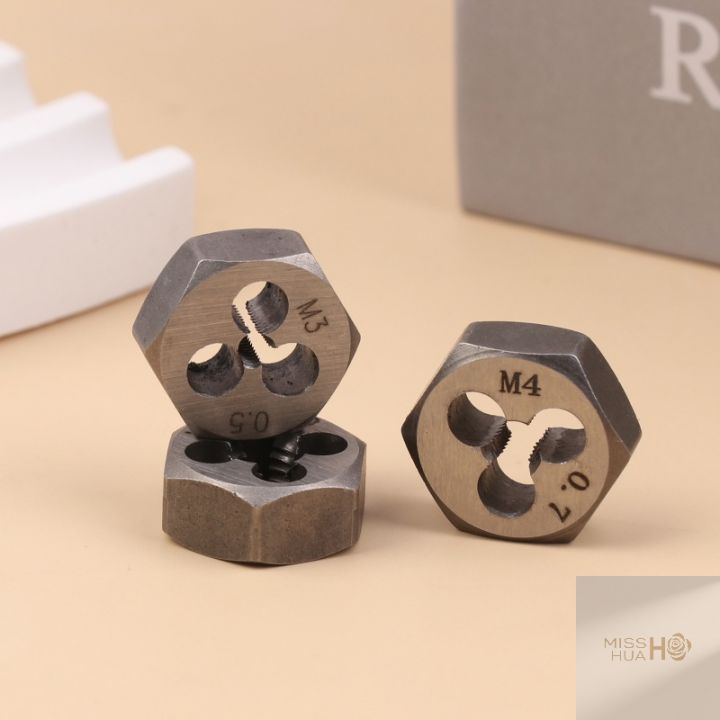 Thread Die Hinge 2025 NEW HUA HUA Metric Thread Hexagon Die Hex Cutting Threads Screw ...