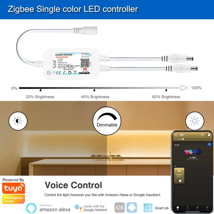 Tuya%20Zigbee%203.0%20COB%20LED%20Strip%20Light%2012V%205M%2010M%20Warm%20White%20Flexible%20Dimmable%20Light%20320leds/m%20Home%20Decoration%20for%20Alexa%20%20-%20Image%202