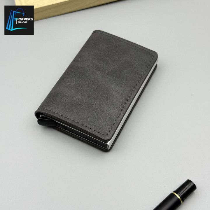 Ultra%20Slim%20RFID%20Card%20Holder%20-%20Unbuttoned%20Black%20%7C%20Minimalist%20Auto%20Pop-up%20PU%20Leather%20Wallet%20for%20Unisex%20%7C%20Secure%20Cash%20&%20Cards%20-%20Image%2010