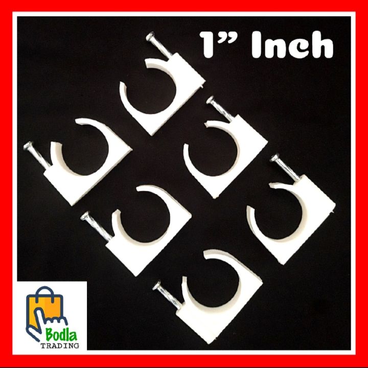1" Inch Pvc Pipe Fitting Clamp Clip Nail Type U Pvc Clamp