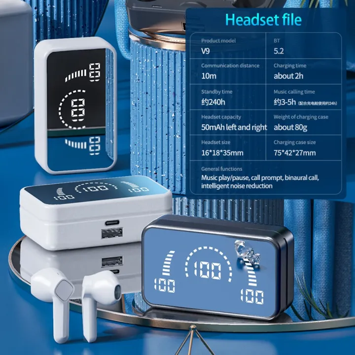 V9%20Bluetooth%20Earphone%20Headphones%20Mirror%20Wireless%20Stereo%20Headset%205.3%20with%20Digital%20DisplayTouch%20Control%20Sports%20Earbuds%20for%20Gaming%20-%20Image%204