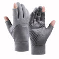 Winter Fishing Men's Gloves Women Cycling Warm Anti-Slip Gloves for Fishing Sports Touch Screen Two Fingers Cut Outdoor Angling.