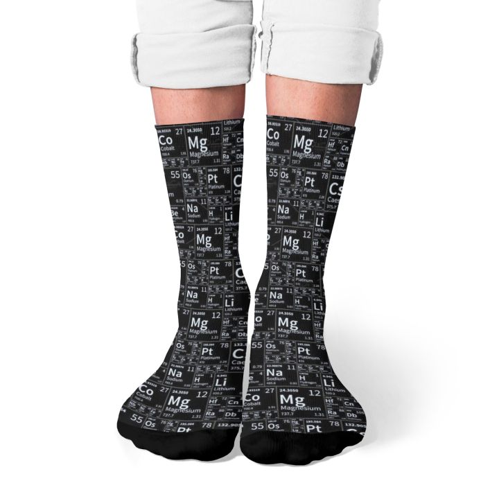 Unisex Science-Inspired Atomic Crew Socks – Bold Periodic Table ...