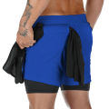 Men Running Shorts 2 In 1 Double-deck Sport Shorts Sportswear Gym Fitness Short Pants Training Jogging Bottom Men's Clothing. 