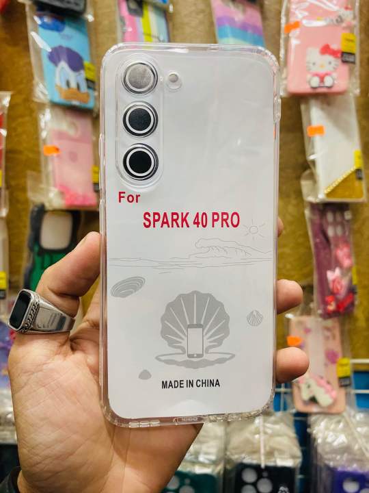 📱 Tecno Spark 40 Pro Transparent Soft Jelly Back Cover Case – Clear Silicone Shockproof Flexible Cap Case for Tecno Spark 40 Pro