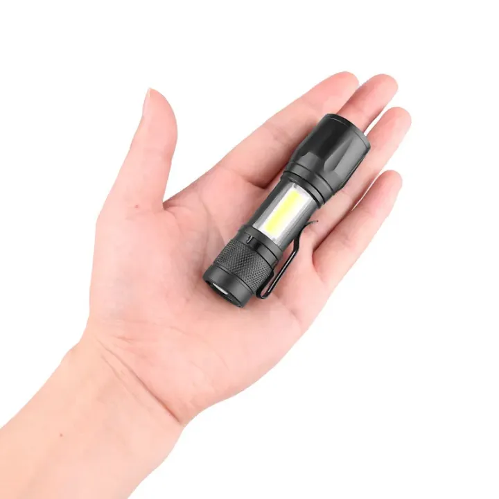 Mini%20LED%20Flashlight%20COB+XPE%20Portable%20Torch%20USB%20Charging%20Camping%20Lantern%20Zoomable%20Focus%20Light%20Tactical%20Flashlight%20with%20Pen%20Clip%20-%20Image%204
