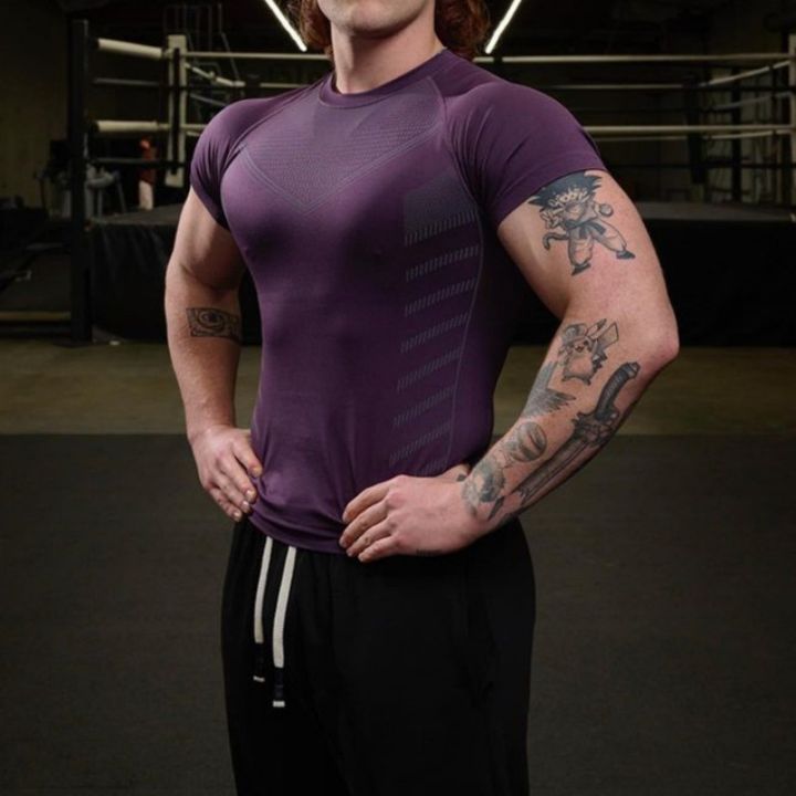 Gym%20T%20Shirt%20Men%20Quick%20Dry%20Running%20Shirt%20Compression%20Fitness%20Shirt%20Male%20Gym%20Workout%20tights%20Short%20Sleeve%20Summer%20Sports%20T-shirt%20Men%20-%20Image%205