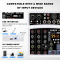 BOMGE 4 Channels Audio Sound Mixer Mixing DJ Console USB with 48V Phantom Power 99DSP Effects.