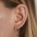 1 Pair Minimal Exquisite Hoop Crystal Zirconia Small Huggie Thin Cartilage Earring For Women Helix Tragus Piercing Jewelry. 