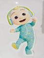Cocomelon Theme Party Decoration Items Birthday Green Curtain Balloon set. 