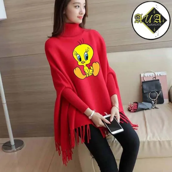 Fleece%20Poncho%20For%20Women%20%7C%20Winter%20Collection%20Woman's%20Printed%20Poncho%20For%20Girls%20%7C%20Winter%20Fashion%20Coffee%20Printed%20Poncho%20Sweater%20Poncho%20Style%20Top/Shirt%20For%20Girls%20-%20Image%207
