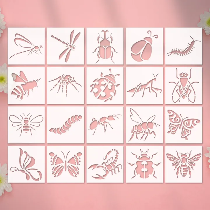 YOMDID%2020pcs%20Insect%20Series%20Painting%20Hollow%20Out%20Stencils%20Reusable%20DIY%20Dragonfly,%20Bee,%20and%20other%20Insect%20Pattern%20Graffiti%20Templates%20-%20Image%207