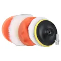 3/4/5 Inch Drill Car Polisher Wool Polishing Machine Wax Pads Car Buffing Pads Sponge Foam Kit for Auto Polishing Sanding Waxing. 