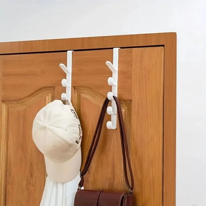 1pc%20Bedroom%20Door%20Hanger%20Clothes%20Hanging%20Rack%20Over%20The%20Door%20Plastic%20Home%20Storage%20Organization%20Hooks,%20Purse%20Holder%20For%20Bags%20Rails%20-%20Image%203