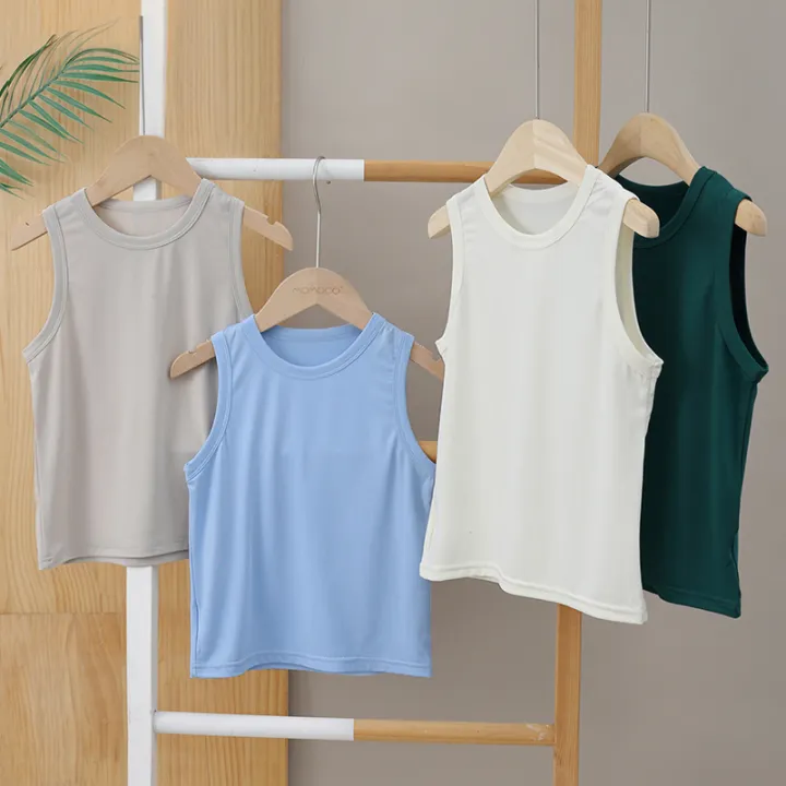 1/4/5%20Piece%20Children's%20Four%20Seasons%20Solid%20Color%20Joker%20Basic%20Sleeveless%20Vest%20Boy%20Comfortable%20Top%20Girl%20Sweet%20And%20Lovely%20Pink%20Sling%20-%20Image%206