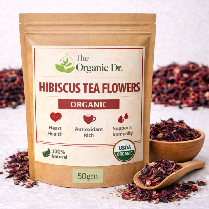 Hibiscus Flower Dry | Habiscus flowers | 50gm | Hibiscus tea flowers