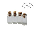 50pcs Mini DIY Glass Bottle Exquisite Cork Drifting Wish Cute Jar 1ml 13*18mm.