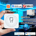 Mini Smart Switch Zigbee 3.0 16A/20A 2 Way Control For Tuya DIY Light Switch Module Home Automation Zigbee Gateway Required. 