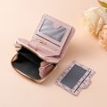 New Style Women's Wallet, Short, European and American PU High-end Coin Purse, Printed, Multi-card Slots, Small Wallet. 