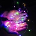 DIPOLETECH LED 2PCS String Garland Decorative Light Copper Wire Battery Operated Party Decor 1M Flashing Fairy Lights Tree Vine Warm Yellow Waterproof String Lights Decorated Christmas Tree Season Decorative Party Birthday Cake Gifts Flowers. 