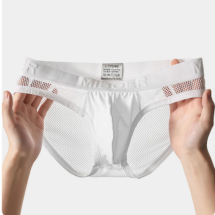 Men's  Low-Waist Briefs Underwear Triangle Mesh Breathable Panties Comfortable Underpants for Men
