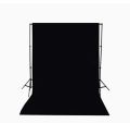 Black Background Cloth 5Ft X 9Ft for Home & Studio Backdrop Photo, Video Shoots. 