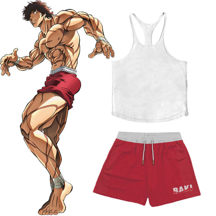 Anime%20Hanma%20Baki%20Set%20Print%20Shorts+Vest%20Performance%20Streetwear%20Beach%20Shorts%20Casual%20Loose%20Men%20Elastic%20Waist%20Shorts%20White%20Vest%20Set%20-%20Image%202
