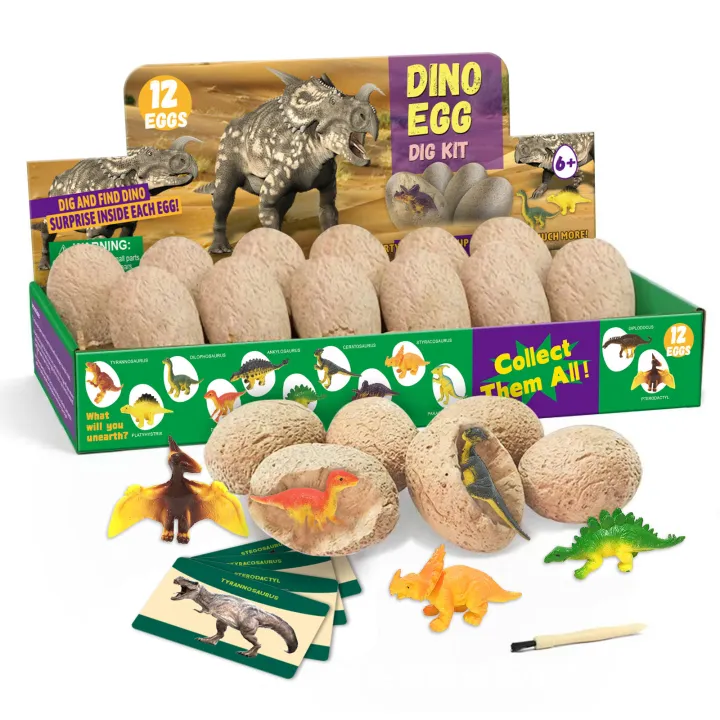 Kidoy Dinosaur Egg Excavation Dig Kit for Kids STEM Learning Toy Realistic ...