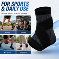 Adjustable Ankle Support Brace Compression Sleeve Wrap Strap Breathable Knit Stabilizer for Sports Running Training Adult Unisex. 
