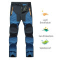 TRVLWEGO Men Summer Hiking Pants Camping Trousers Wear-resistant Water Splash Prevention Quick Dry UV Resistant Elastic Thin.