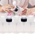 200ML Empty Pump Liquid Alcohol Press Nail Polish Remover Cleaner Bottle Nail Refillable Bottle Dispenser Manicure Container.