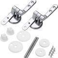Universal Toilet Seat Hinges Zinc Alloy Replacement Kit Heavy Duty Toilet Lid Hinge Set Bathroom Accessories Repair Parts Fits M.