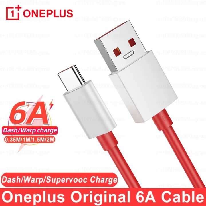 Original Oneplus 6.5A USB to C Cable  for 9 9R Nord N10 CE 5G Warp Charge Type-C Dash Cable 6A Fast Charge For One Plus 8 7 Pro 7t 7 T 6t 6 Warp Charger