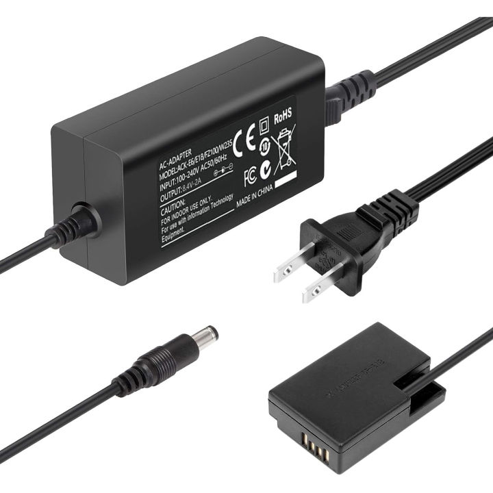 ACK-E18%20DR-E18%20DC%20Coupler%20LP-E17%20Dummy%20Battery%20AC%20Power%20Adapter%20Kit%20for%20Canon%20EOS%20Rebel%20SL2%20SL3%20T6i%20T6S%20T7i%20T8i%20200D%20200D%20II%20-%20Image%202