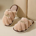 Winter Warm Plush Women Slippers Non Slip Soft Shoes Comfort Flat Heel Indoor Bedroom Couple's Slippers for Home Shoes.