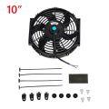 Universal 8 Row Transmission Radiator Oil Cooling &10 Inch 12V Car Air Conditioning Radiator Slim Fan Cooler (Non Combination). 