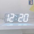 Cute Wall Clock Room Decor Decoration for Bedroom 3D LED Digital Alarm Times Date Temperature Suitable Table Clocks Home Garden. 