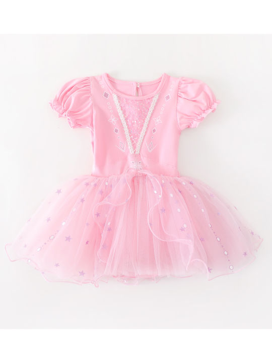 Girls%20Beaded%20Dress%20Stretch%20Breathable%20Short%20Sleeve%20Ballet%20Tutu%20Bodysuit%20for%20Dance%20Performance%20Kids%20Costume%20Size%20100-140%20-%20Image%203