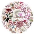 50Pcs Cute Pink Coquette Girl Aesthetic Stickers Notebook Laptop Phone Suitcase Notebook Stationery Sticker Decals.