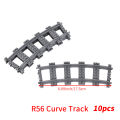 MOC 10PCS City Bricks Train Flexible Construction Parts Railway Curve Tracks Building Blocks Accessories Compatible 53401. 
