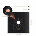Reusable Non-Stick Black Gas Stove Burner Protectors | 2-Piece Liner Set. 