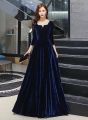Elegant Royal Velvet Maxi Dress For Girls Women's Wear. 