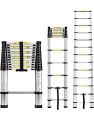 5.8 meter telescopic ladder _ 19 feet telescopic ladder_ portable and adjustable ladder_ aliuium ladder. 