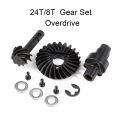 Helical Bevel Gear Set Overdrive Underdrive 24/8T 27/8T 30/8T 33/8T for Axial SCX10 Pro SCX10 II AR44 SCX10 III AR45 Capra F9. 