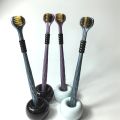 Three-Sided Soft Bristle Toothbrush 3D Manual Adult Toothbrush with Tongue Scraper. 