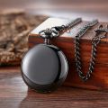 Classic double face hand winding mechanical pocket watch smooth surface hollowed Roman numeral men women mechanical pocket watch.